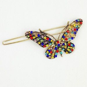 Dazzling Multicolor Butterfly Hair Clip